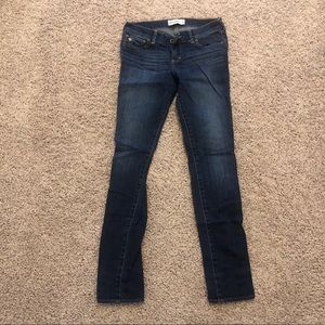 Dark wash skinny jeans